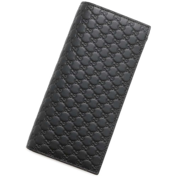 Gucci Handbags - Gucci Long Wallet Micro Guccisima Leather Bifold Black